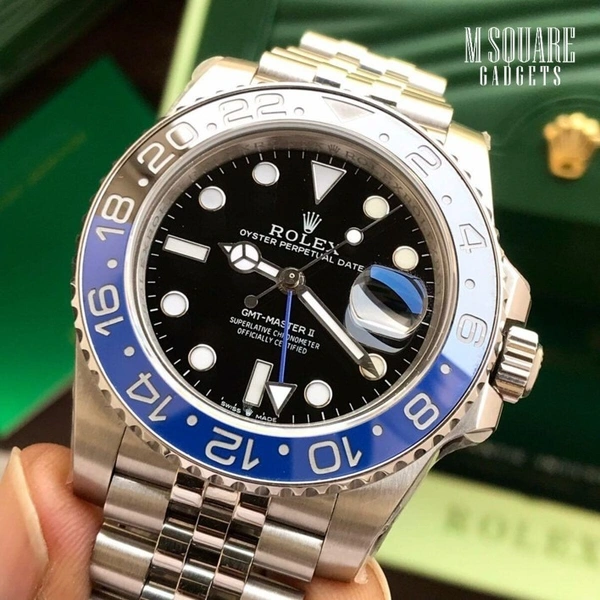 Rolex GMT Master II Batman | Black Dial With Black & Blue Bezel | Master Made Copy | Premium Watch | Next To Original | MSquare Gadgets | Luxury Brands