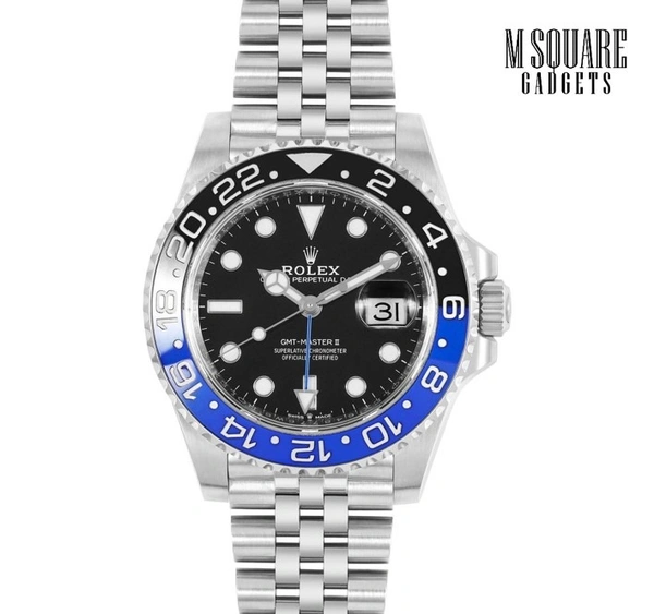 Rolex GMT Master II Batman | Black Dial With Black & Blue Bezel | Master Made Copy | Premium Watch | Next To Original | MSquare Gadgets | Luxury Brands