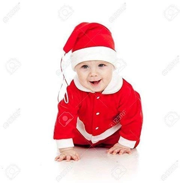 PK HUB Cristmas Santa Claus Fancy Dress Costume for Babies-Multicolor - 1-2 year