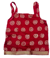 PK HUB® Baby Girl's Cotton Readymade Printed Lehenga Choli,Cute Gold print - 3-4 year, Maroon