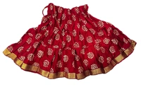 PK HUB® Baby Girl's Cotton Readymade Printed Lehenga Choli,Cute Gold print - 3-4 year, Maroon