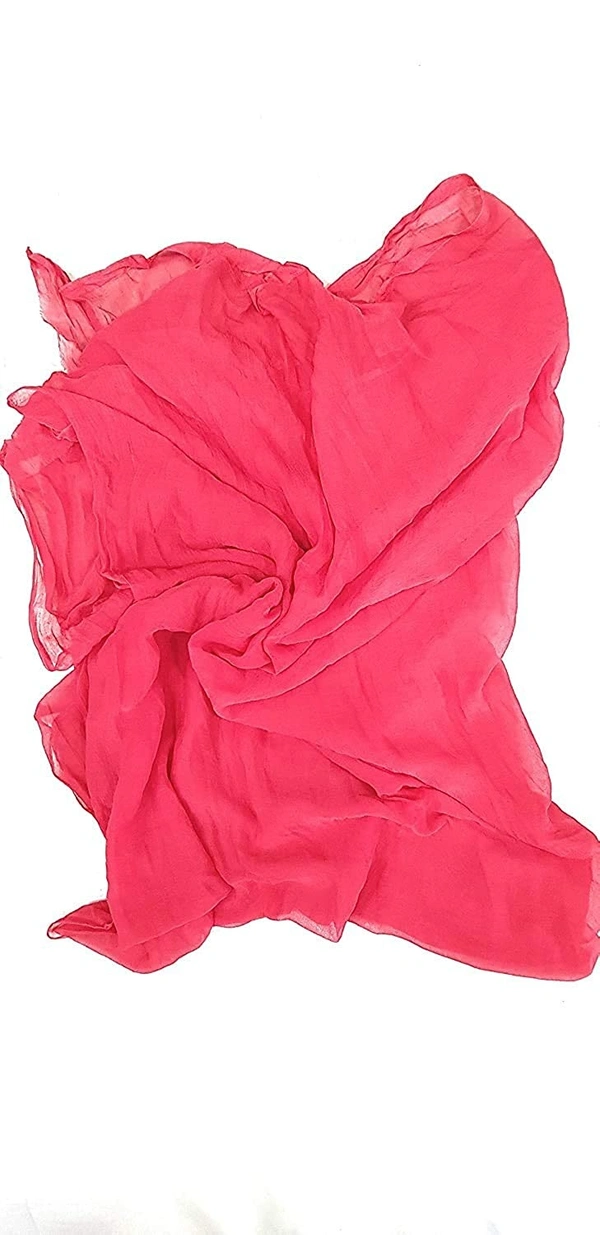 PK HUB Women's Chiffon Leheriya & Bandhej Saree With Same Color Blouse Piece(Length: 5.5 Meter, Blouse - 0.80 Meter) - PINK