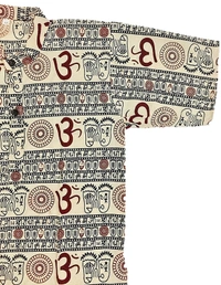 Om Printed Cotton Short Kurta T-shirt for Baby/Boys/Girls Beige & Yellow (COMBO-2) - 10Y - 11Y
