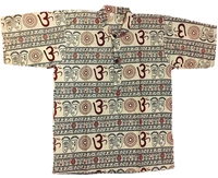 Om Printed Cotton Short Kurta T-shirt for Baby/Boys/Girls Beige & Yellow (COMBO-2) - 10Y - 11Y