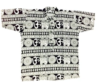 Om Printed Cotton Short Kurta T-shirt for Baby/Boys/Girls Black & Yellow (COMBO-2) - 10Y - 11Y