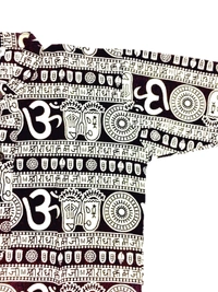 Om Printed Cotton Short Kurta T-shirt for Baby/Boys/Girls Black & Yellow (COMBO-2) - 10Y - 11Y