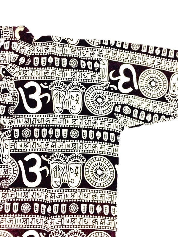 Om Printed Cotton Short Kurta T-shirt for Baby/Boys/Girls Black & Yellow (COMBO-2) - 10Y - 11Y