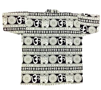 Om Printed Cotton Short Kurta T-shirt for Baby/Boys/Girls Black & Yellow (COMBO-2) - 10Y - 11Y
