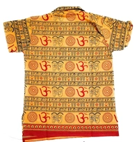 PK HUB Baby Boys & Girls Cotton Om OM Printed Short Kurta - T-Shirt (Pack of 1) - 10-11 Years, 100, White