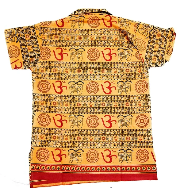 PK HUB Baby Boys & Girls Cotton Om OM Printed Short Kurta - T-Shirt (Pack of 1) - 10-11 Years, 100, White