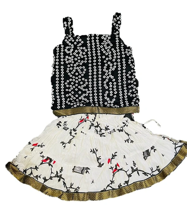 PK HUB Baby Girl's Cotton Readymade Printed Lehenga Choli - 1-2 Years