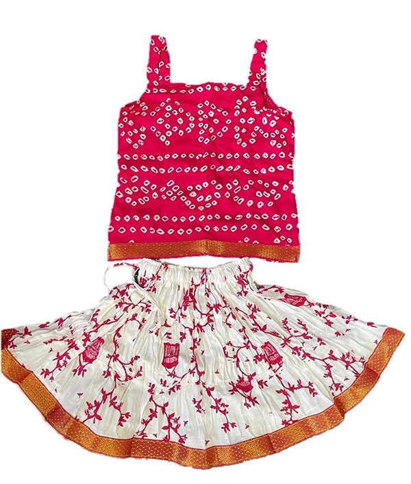 PK HUB Baby Girl's Cotton Readymade Printed Lehenga Choli - 2-3 Years