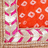 PK HUB jaipuri rajasthani women's art silk bandhej bandhani dupattas - FREE SIZE, Multicolor