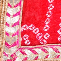 PK HUB jaipuri rajasthani women's art silk bandhej bandhani dupattas - FREE SIZE, Multicolor