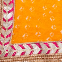 PK HUB jaipuri rajasthani women's art silk bandhej bandhani dupattas - FREE SIZE, Multicolor