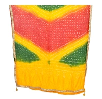 Women's Silk Bandhej Multicolor Dupatta (Free Size) - Multicolor