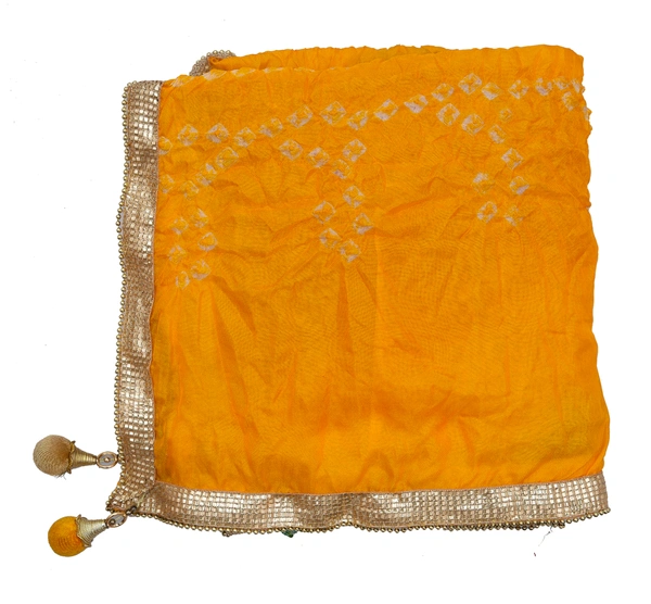 Women's Silk Bandhej Multicolor Dupatta (Free Size) - Multicolor