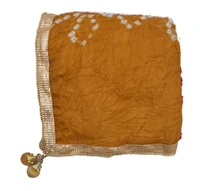 Women's Silk Bandhej Multicolor Dupatta (Free Size) - Multicolor
