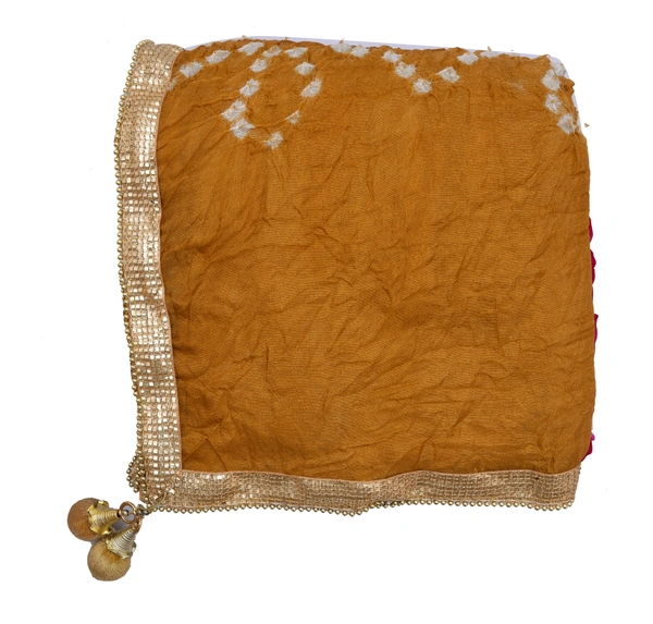 Women's Silk Bandhej Multicolor Dupatta (Free Size) - Multicolor