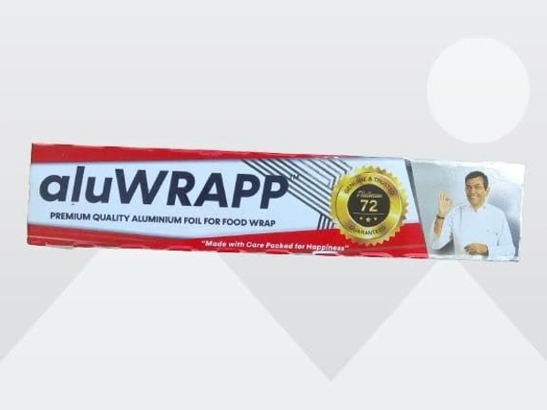 aluWRAPP Premium Quality Aluminium Foil for Food wrap Made with Care Packed for Happiness Platinum 72