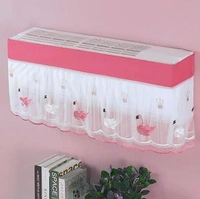 Air Conditioning Dust Cover Embroidery Designer And Raning Mood Ac Cover For Indoor Split Ac 1.5 And 2.0 Ton (97 X 31 X 21 .5Cm ) (Green)