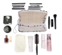 Cosmetic Wash Bag Makeup Pouch Bag Travel Transparent Toiletry Waterproof Zipper Wash Bag Household Grooming Kit Portable Organizer Case Carry Pouch. (4 pcs Bag Off