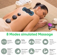 Body Massager Machine for Pain Relief Wireless Vibrating Massager 8 Mode & 19 Strength Level EMS Massager Mini Massager Butterfly Massager for Shoulder, Legs, Neck, Back Massage