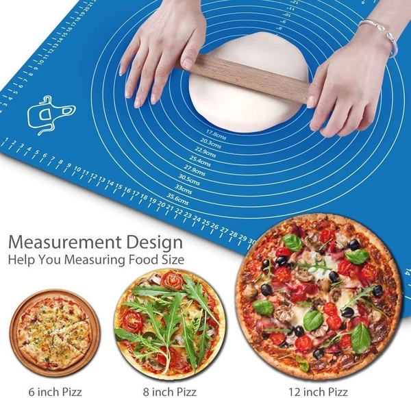 Silicon Fondant Rolling Mat or Silicone Baking Sheet Large with Measurements