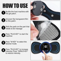 Body Massager Machine for Pain Relief Wireless Vibrating Massager 8 Mode & 19 Strength Level EMS Massager Mini Massager Butterfly Massager for Shoulder, Legs, Neck, Back Massage