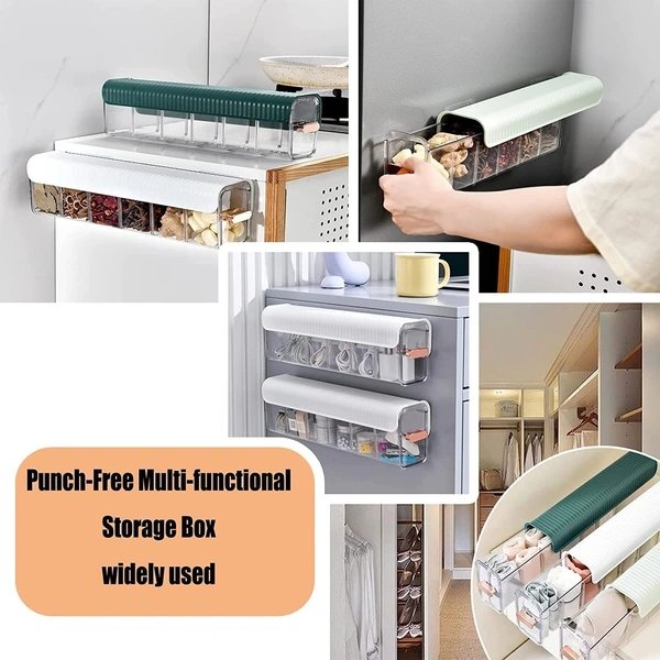 Wall mounted socks storage organizer for wardrobe 6 Grid/Cell undergarment organisers storage box for women bra panty storage boxes wall hanging socks (pack of 1) multi