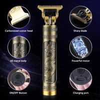 Hair Trimmer For Men Buddha Style Trimmer, Professional Hair Clipper, Adjustable Blade Clipper, Shaver For Men, Retro Oil Head Close Cut Trimming Machine, 1200 mah battery (Dragon)