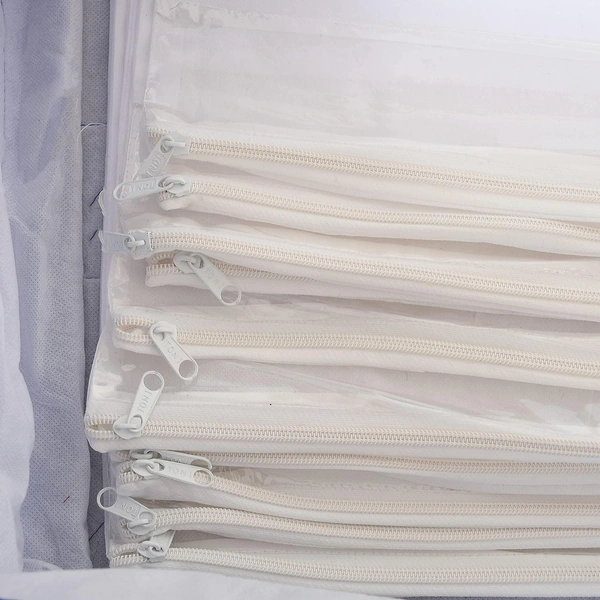 Dot Printed Saree Cover 1 Bag for 12 Sarees, 12 Flap Sarees Bag Wedding Collection (Blue, Fabric)