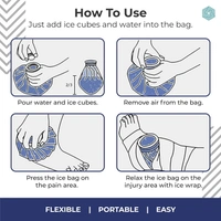 Hot Water Bag Ice bag for Pain Relief 9inch Cold Ice Pack Bag for Pain Relief - Cold Water Bag for Pain Relief, Injuries, and Cold Therapy Comes with Leakfree Closure - Blue Snowflakes, 9 Inch