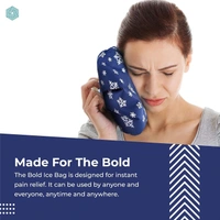 Hot Water Bag Ice bag for Pain Relief 9inch Cold Ice Pack Bag for Pain Relief - Cold Water Bag for Pain Relief, Injuries, and Cold Therapy Comes with Leakfree Closure - Blue Snowflakes, 9 Inch