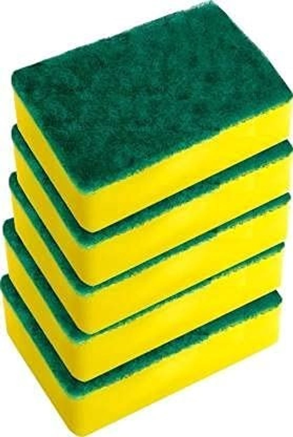 Multipurpose Scrub Pad with Sponge Pad 2 in 1 Kitchen Scrubber Non-Scratch Suitable for Dish / Utensils / Tiles / Washbasin 3 Times Softer and Better Than Normal Scrubber (Pack of 12)