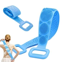 Silicone Back Body Scrubber Bath Brush Washer For Dead Skin Removal Men & Women Silicon belt for Bathroom Backside Cleaning