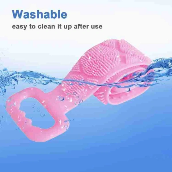 Silicone Back Body Scrubber Bath Brush Washer For Dead Skin Removal Men & Women Silicon belt for Bathroom Backside Cleaning