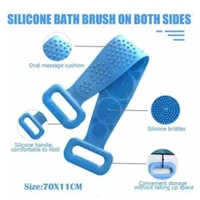 Silicone Back Body Scrubber Bath Brush Washer For Dead Skin Removal Men & Women Silicon belt for Bathroom Backside Cleaning
