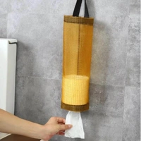 Plastic Bag Holder Foldable Breathable Hanging Trash Bags Organizer for grocery bags garbage bags for Home and Kitchen ( Pack of 1 )