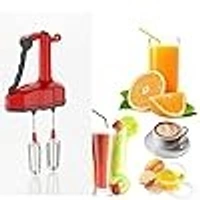 Hand Jumbo Blender Power Free Kitchen Beater for Whipping Cream, Cakes, Soup, Lassi, Milkshake - Double Blade Blender and Beater
