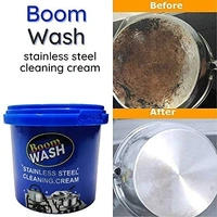 Foods Boom Wash Stainless Steel Over Cookware Cleaning Paste | Boom Wash Cleaning Cream | Powerful Household Kitchen Cleaner | Multipurpose Korean Formula Detergent Cream