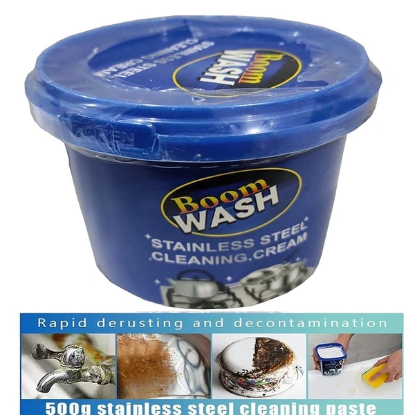 Foods Boom Wash Stainless Steel Over Cookware Cleaning Paste | Boom Wash Cleaning Cream | Powerful Household Kitchen Cleaner | Multipurpose Korean Formula Detergent Cream