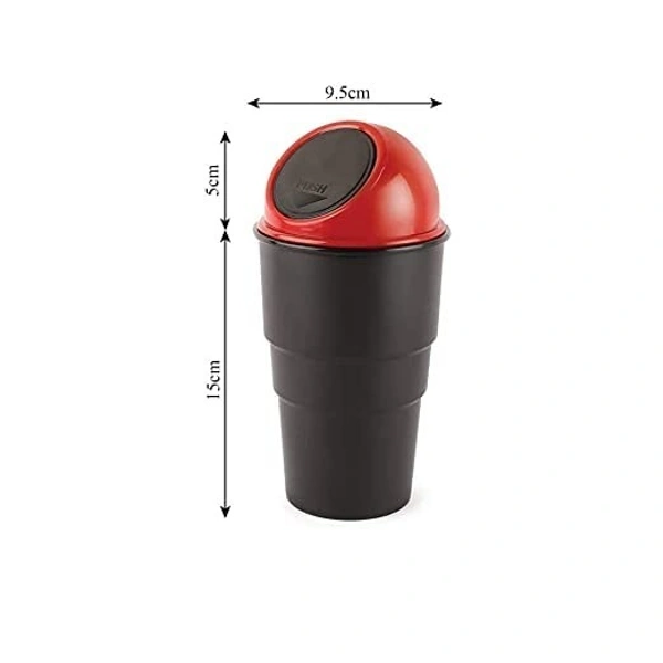 Car Dustbin Small Mini Car Trash Bin with Lid Can Holder Dustbin Car Trash Plastic Dustbin Pack of 1
