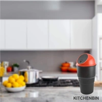 Car Dustbin Small Mini Car Trash Bin with Lid Can Holder Dustbin Car Trash Plastic Dustbin Pack of 1