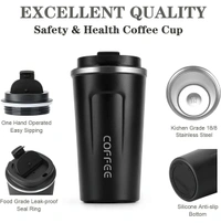 Vacuum Insulated with Temperature Display Coffee Mug| Vacuum Insulated Hot & Cold Double Wall Thermosteel Travel Mug (Random Color)