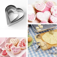 Cookie Cutter 12Pcs/Set Pastry Fruit Molds Stainless Steel Heart Flower Round Star Biscuit Mould Fondant Cutting Cutters Mould