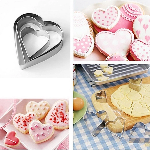 Cookie Cutter 12Pcs/Set Pastry Fruit Molds Stainless Steel Heart Flower Round Star Biscuit Mould Fondant Cutting Cutters Mould