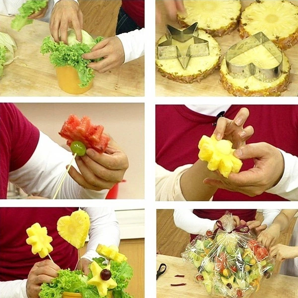 Cookie Cutter 12Pcs/Set Pastry Fruit Molds Stainless Steel Heart Flower Round Star Biscuit Mould Fondant Cutting Cutters Mould