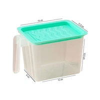 Fridge Organizer with Handle & Airtight Lid,Multipurpose Fridge storage containers Keep Fresh Vegetable, Fruit - (Pack Of 6)