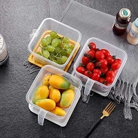 Fridge Organizer with Handle & Airtight Lid,Multipurpose Fridge storage containers Keep Fresh Vegetable, Fruit - (Pack Of 6)